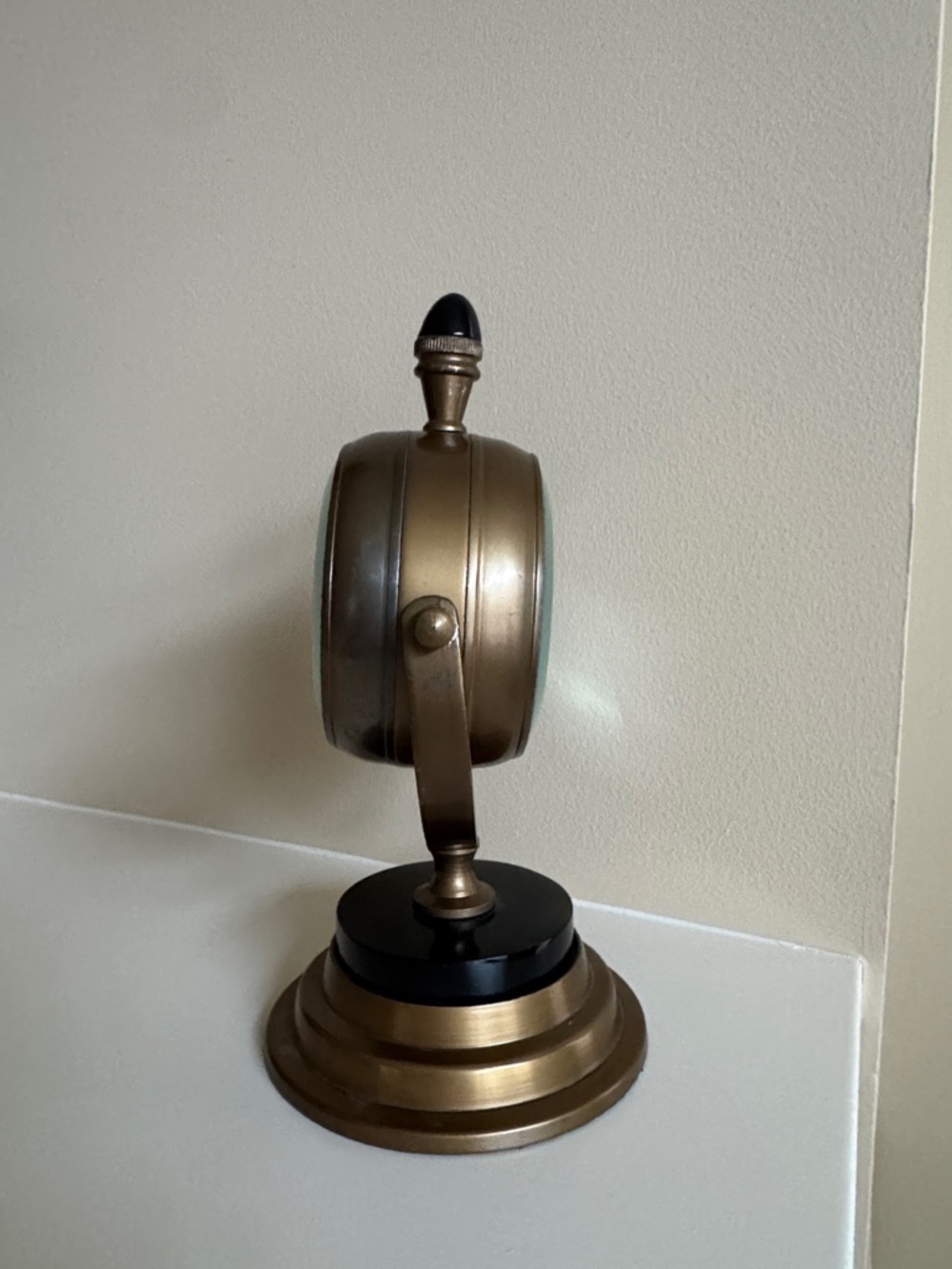 Antique Brass Table Clock - Picture 4 of 12
